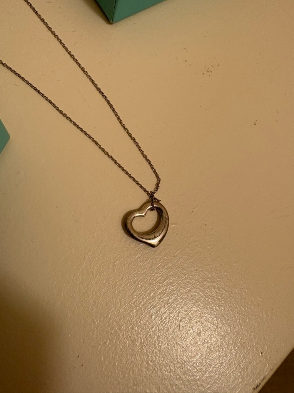 Tiffany & Co. Open Heart Pendant Necklace - Silver